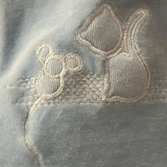 Light Blue European Baby Footed Romper Made in Austria - Picture 3 of 7